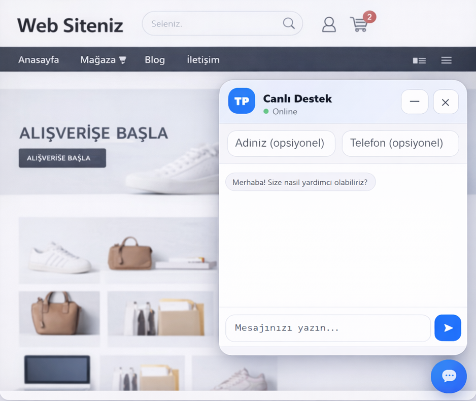 YZ müşteri temsilcisi ekran görüntüsü